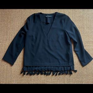 Zara Tassle Blouse - Black S